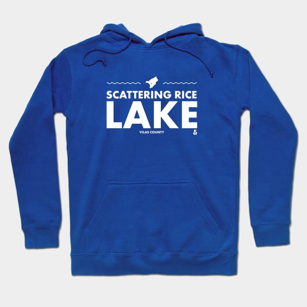 Vilas County, Wisconsin - Scattering Rice Lake Hoodie by LakesideGear